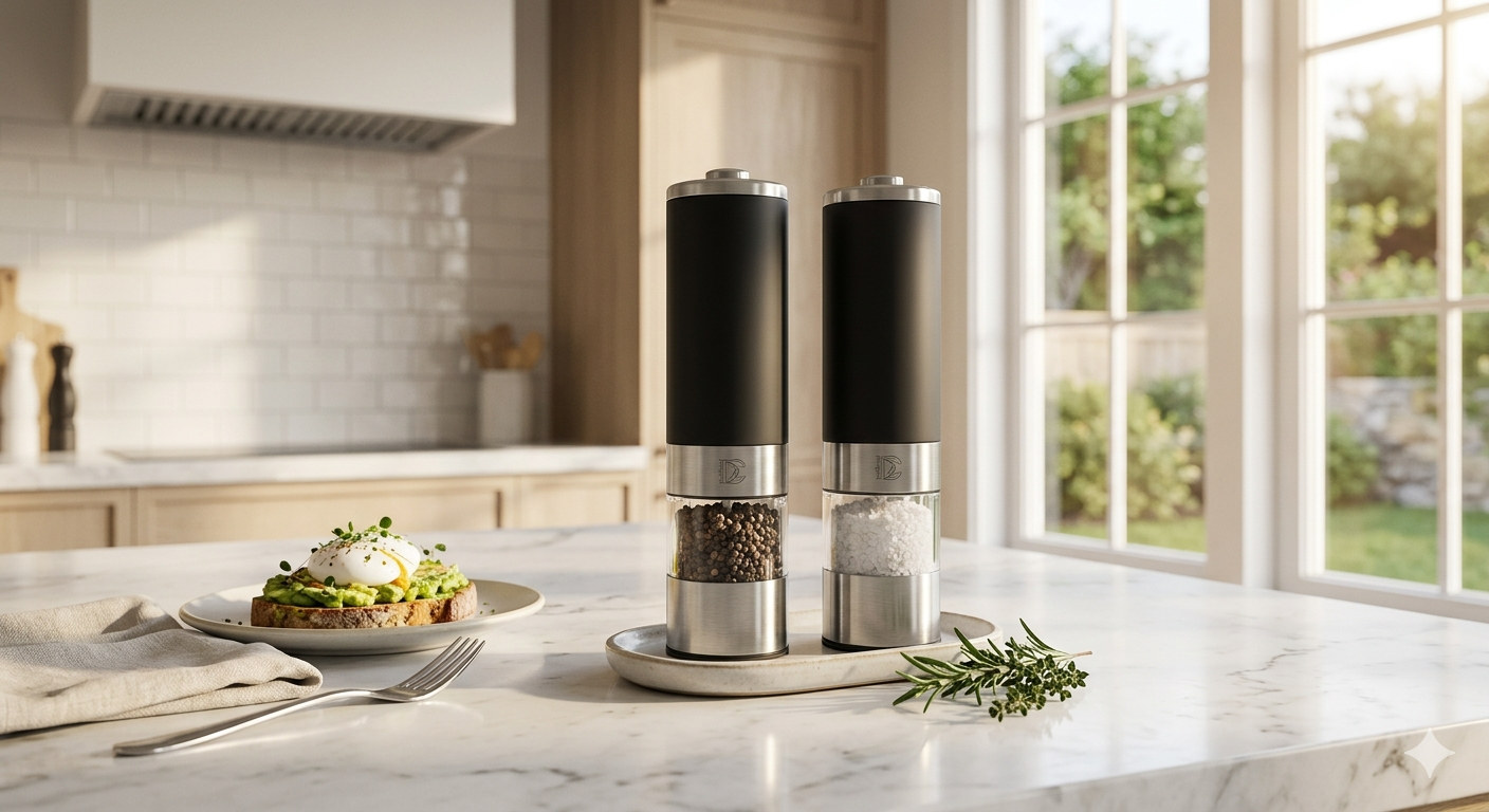 Electric Salt & Pepper Grinder Set
