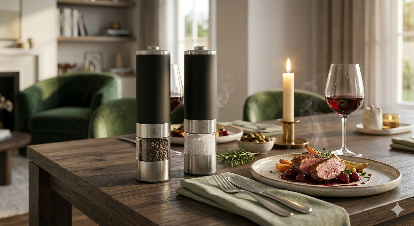 Electric Salt & Pepper Grinder Set