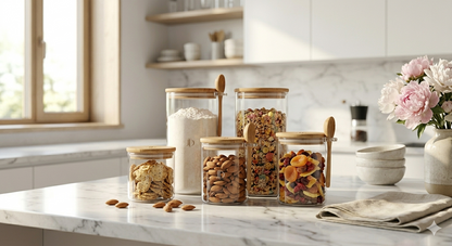 Cylinder Glass Storage Containers